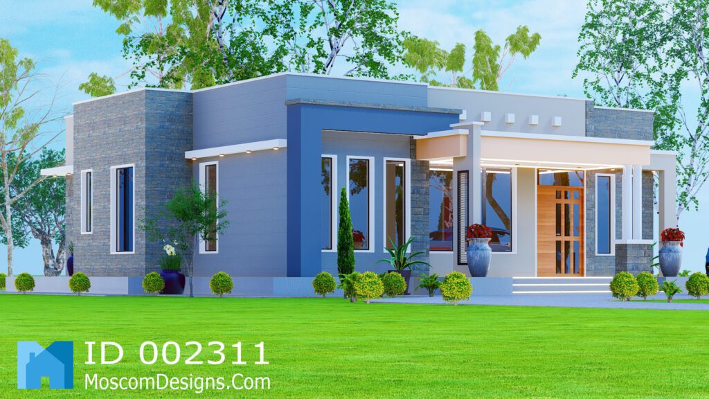 Modern 3-Bedroom House Design – Elegant, Spacious | ID 2311