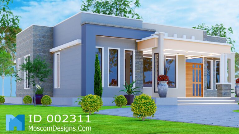 Modern 3-Bedroom House Design – Elegant, Spacious | ID 2311