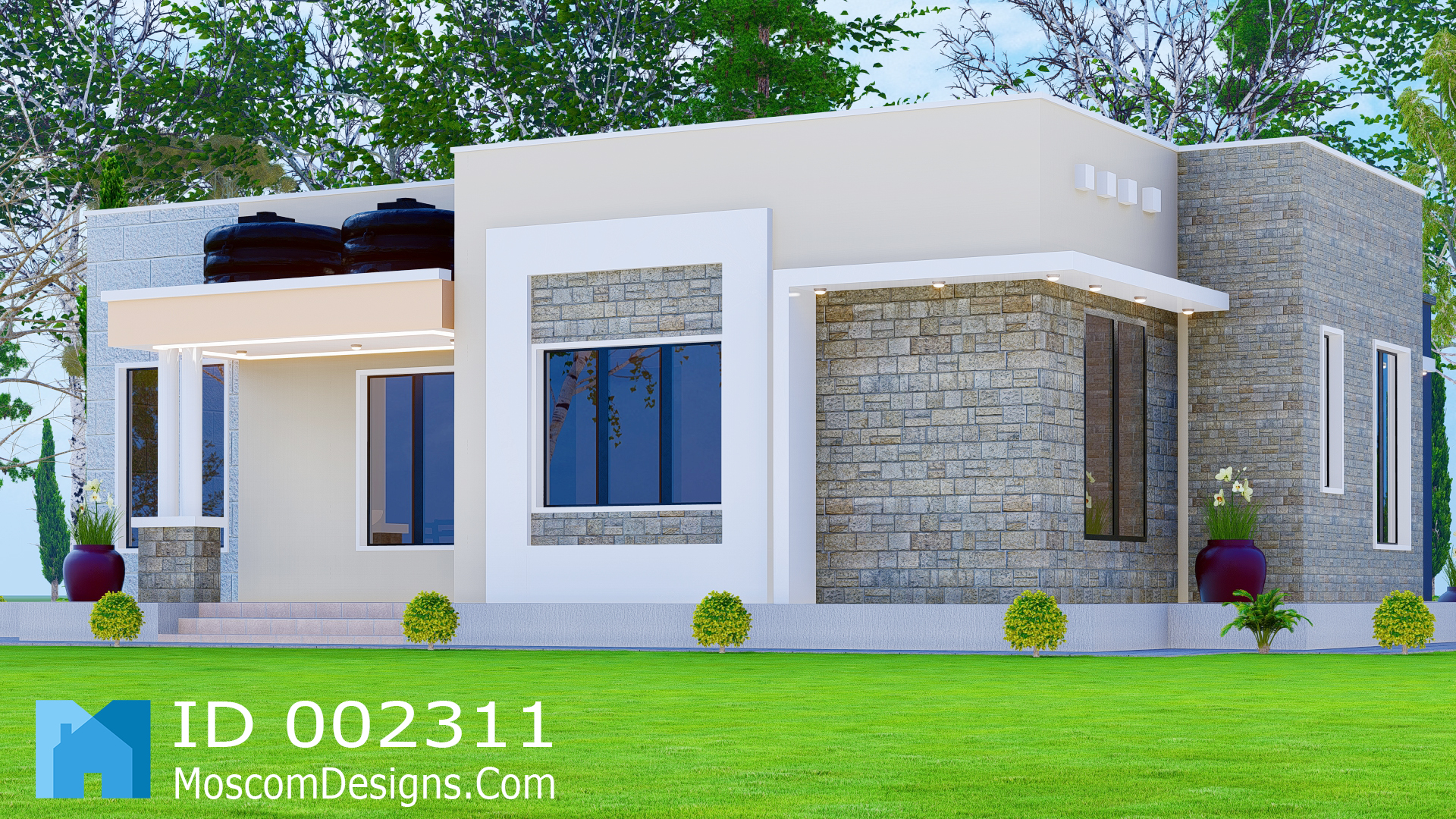 Modern 3-Bedroom House Design – Elegant, Spacious | ID 2311