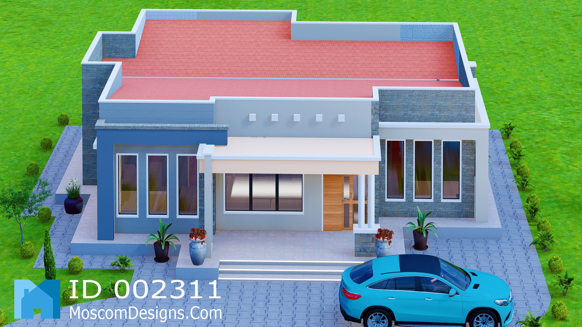 Modern 3-Bedroom House Design – Elegant, Spacious | ID 2311