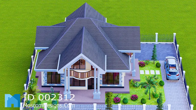 Elegant 4-Bedroom House Plan with Modern Comfort | ID 2312