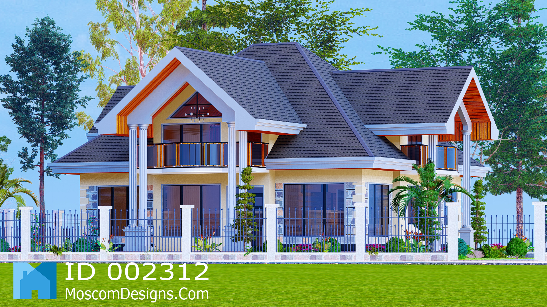 Elegant 4-Bedroom House Plan with Modern Comfort | ID 2312