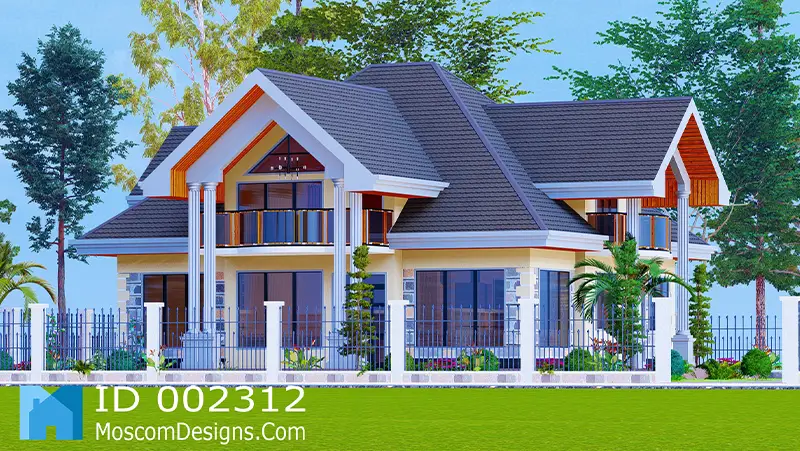 Elegant 4-Bedroom House Plan with Modern Comfort | ID 2312