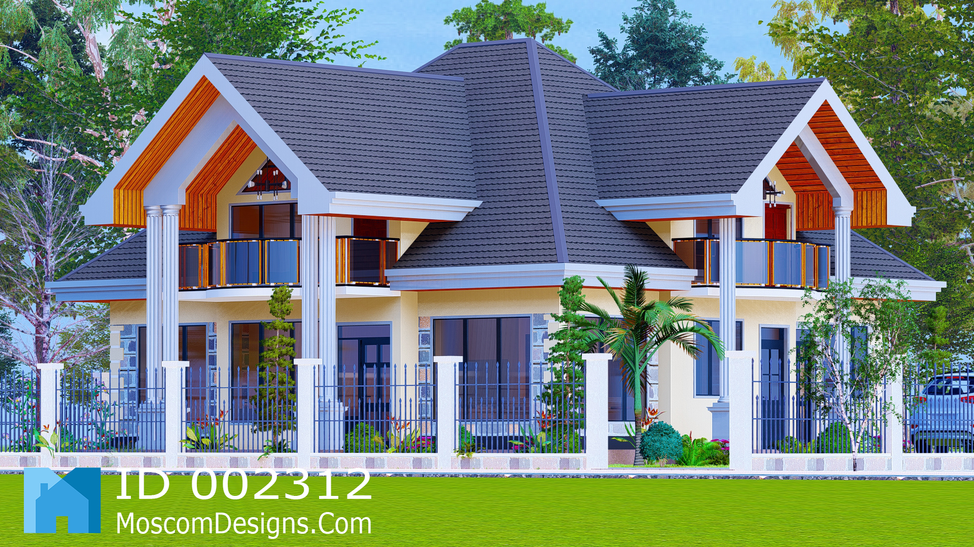 Elegant 4-Bedroom House Plan with Modern Comfort | ID 2312