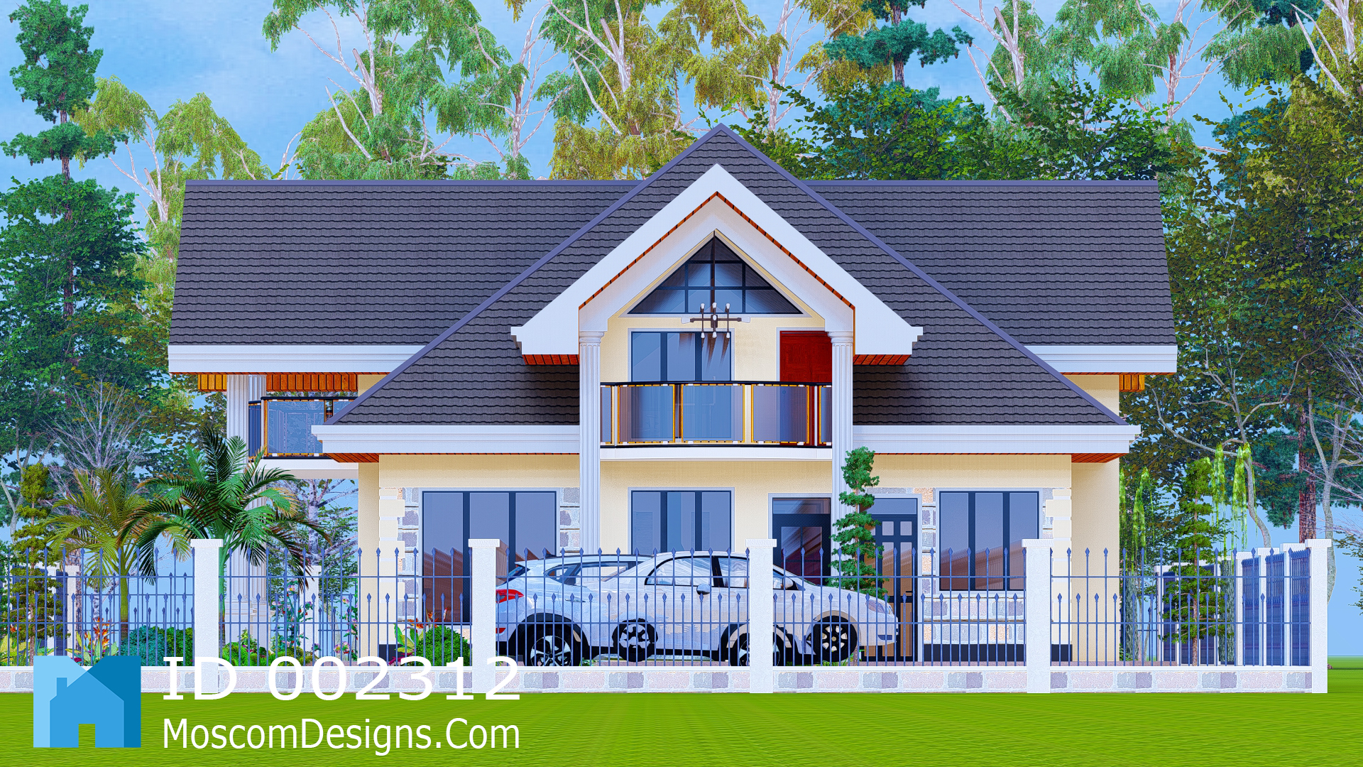 Elegant 4-Bedroom House Plan with Modern Comfort | ID 2312