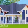 Elegant 4-Bedroom House Plan with Modern Comfort | ID 2312