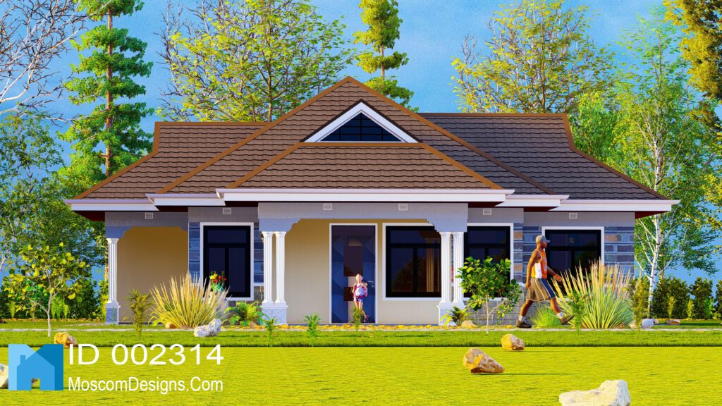 Duplex 3 Bedroom Plan | Affordable House Design | ID 2314