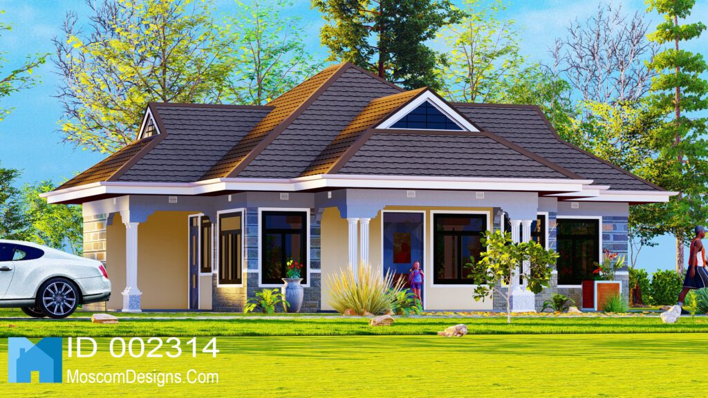 Duplex 3 Bedroom Plan | Affordable House Design | ID 2314