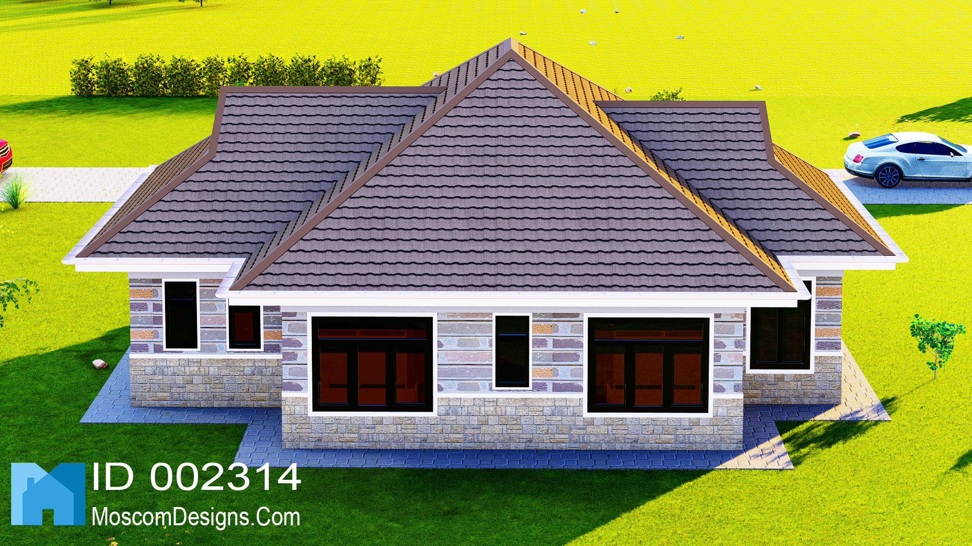 Duplex 3 Bedroom Plan | Affordable House Design | ID 2314