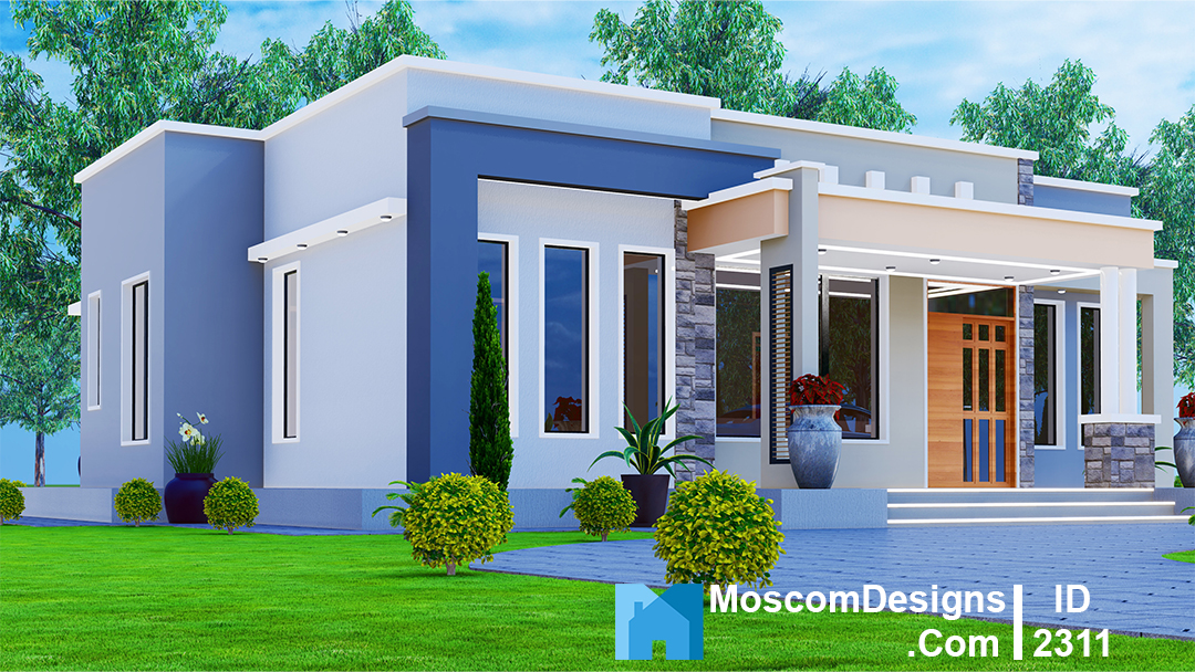 Modern 3-Bedroom House Design – Elegant, Spacious | ID 2311
