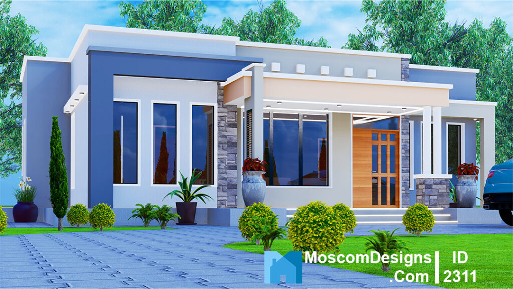Modern 3-Bedroom House Design – Elegant, Spacious | ID 2311