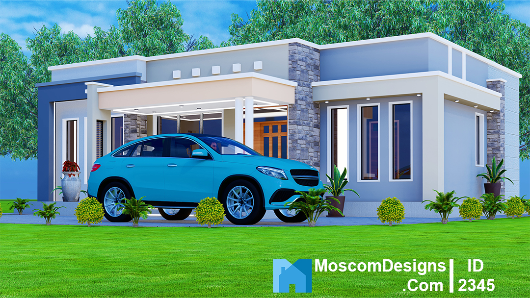Modern 3-Bedroom House Design – Elegant, Spacious | ID 2311