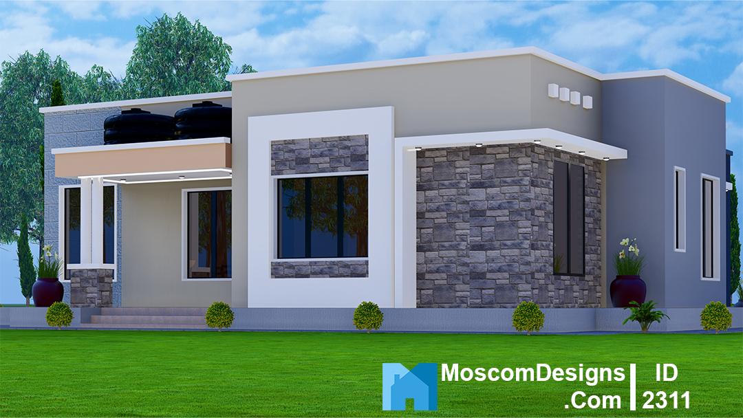 Modern 3-Bedroom House Design – Elegant, Spacious | ID 2311