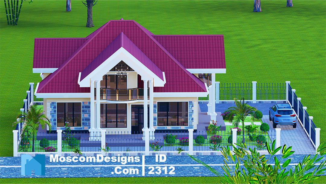 Elegant 4-Bedroom House Plan with Modern Comfort | ID 2312