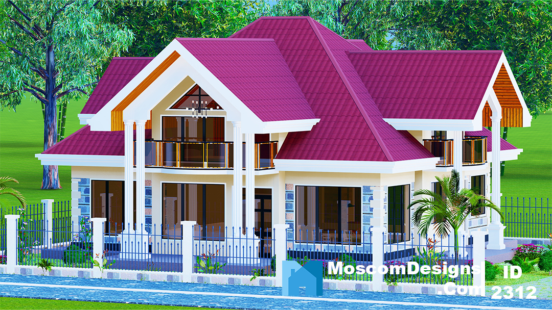 Elegant 4-Bedroom House Plan with Modern Comfort | ID 2312