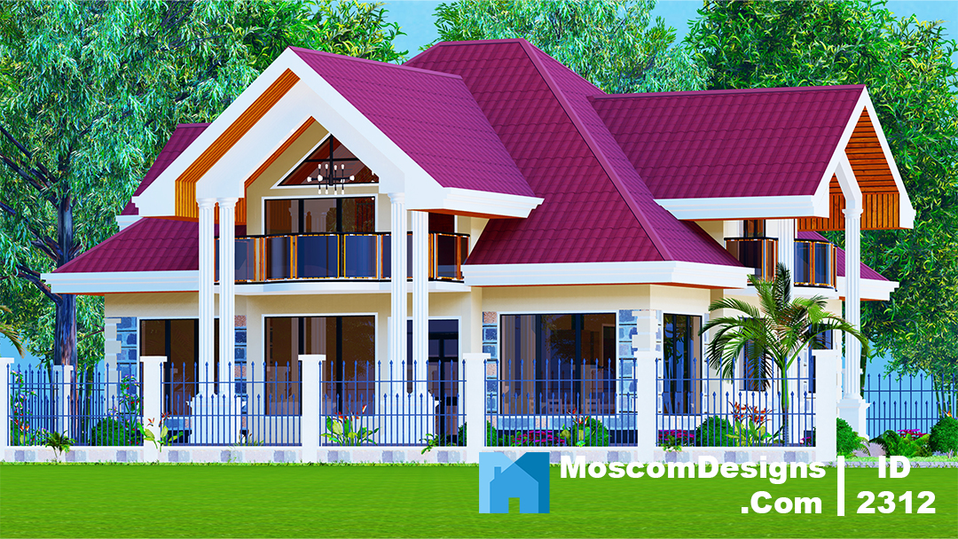 Elegant 4-Bedroom House Plan with Modern Comfort | ID 2312