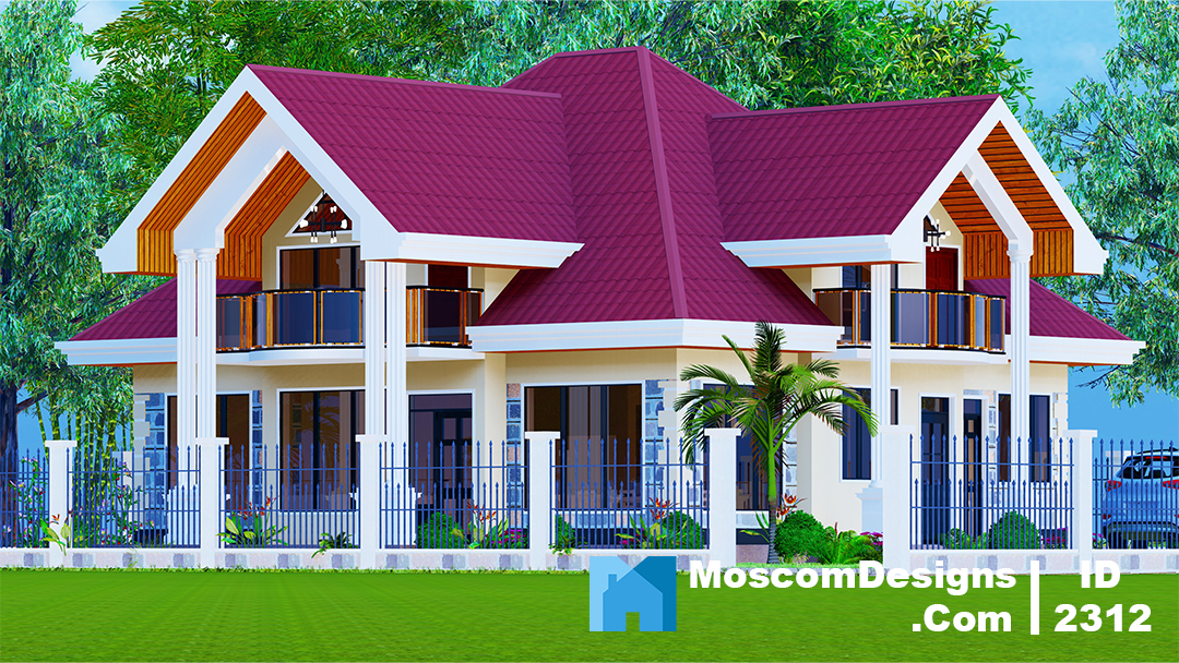 Elegant 4-Bedroom House Plan with Modern Comfort | ID 2312