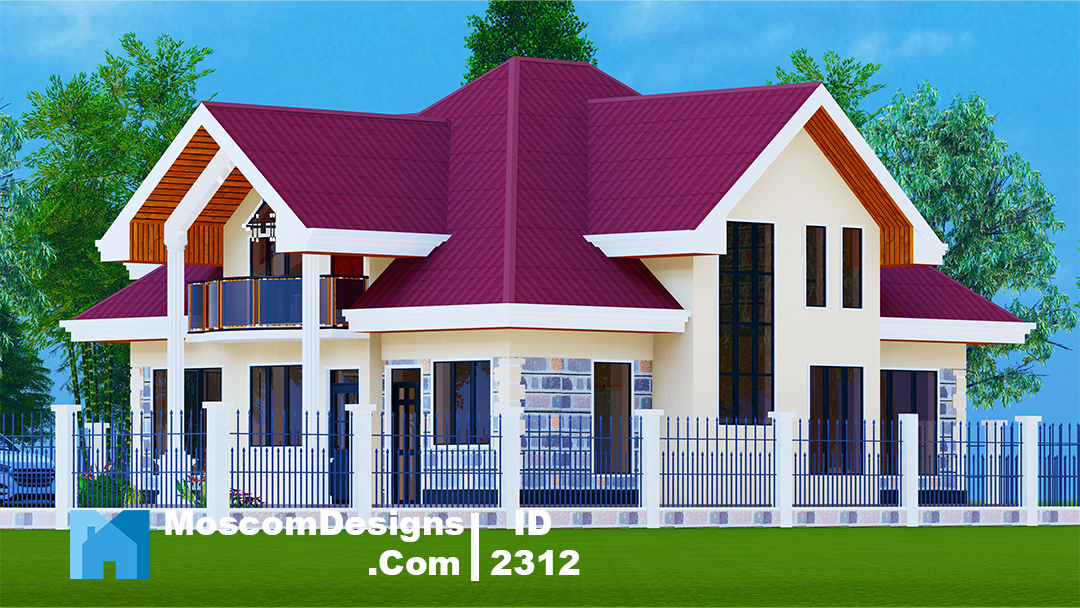 Elegant 4-Bedroom House Plan with Modern Comfort | ID 2312