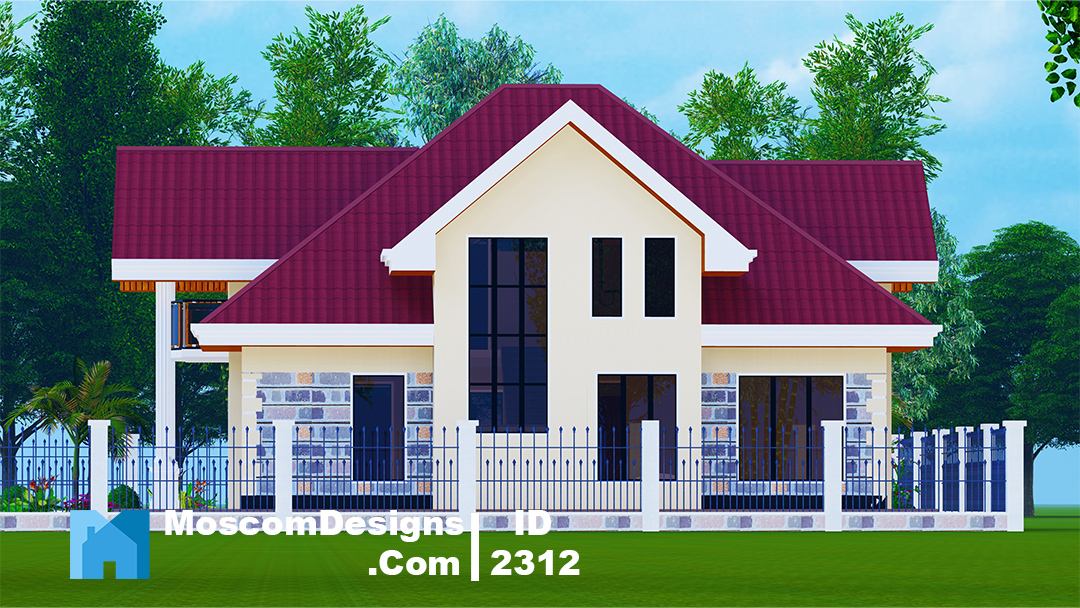 Elegant 4-Bedroom House Plan with Modern Comfort | ID 2312