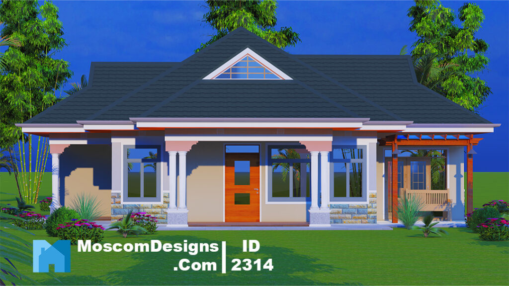 Duplex 3 Bedroom Plan | Affordable House Design | ID 2314