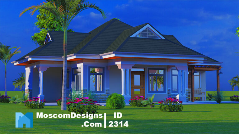 Duplex 3 Bedroom Plan | Affordable House Design | ID 2314