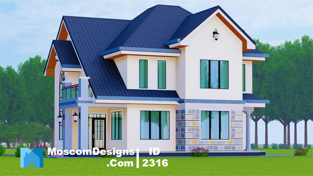 Modern 4Bedroom House Plan – Stylish Family Home | ID 2316