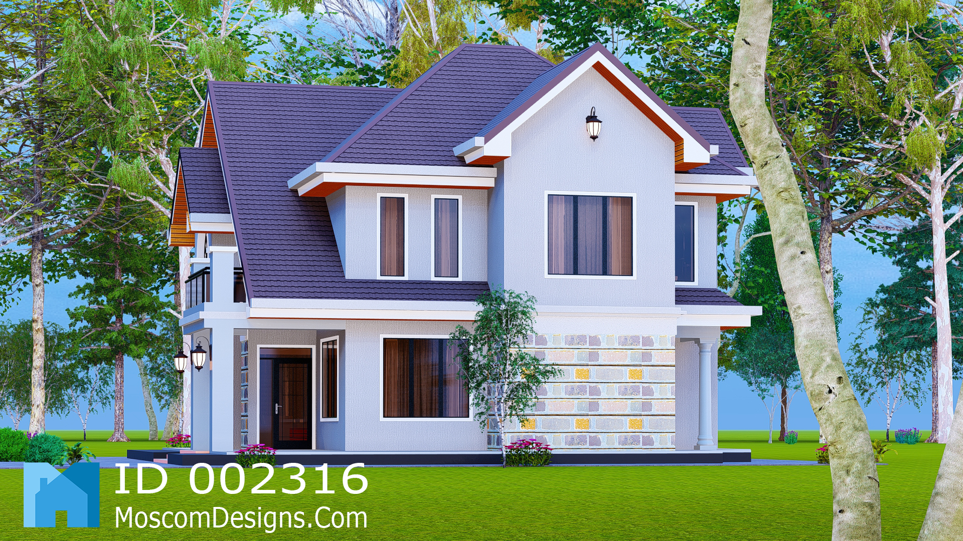 Modern 4Bedroom House Plan – Stylish Family Home | ID 2316