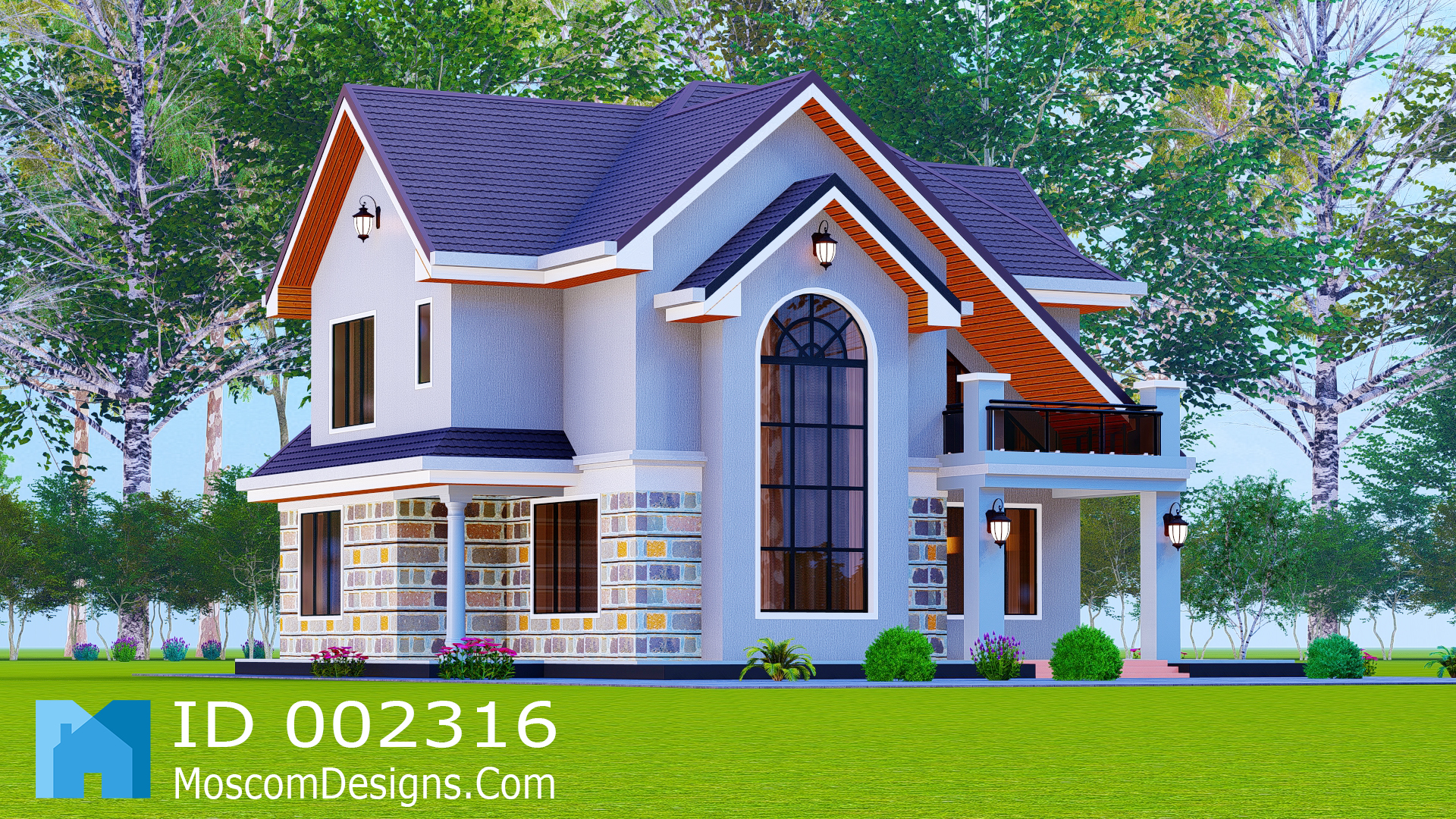 Modern 4Bedroom House Plan – Stylish Family Home | ID 2316