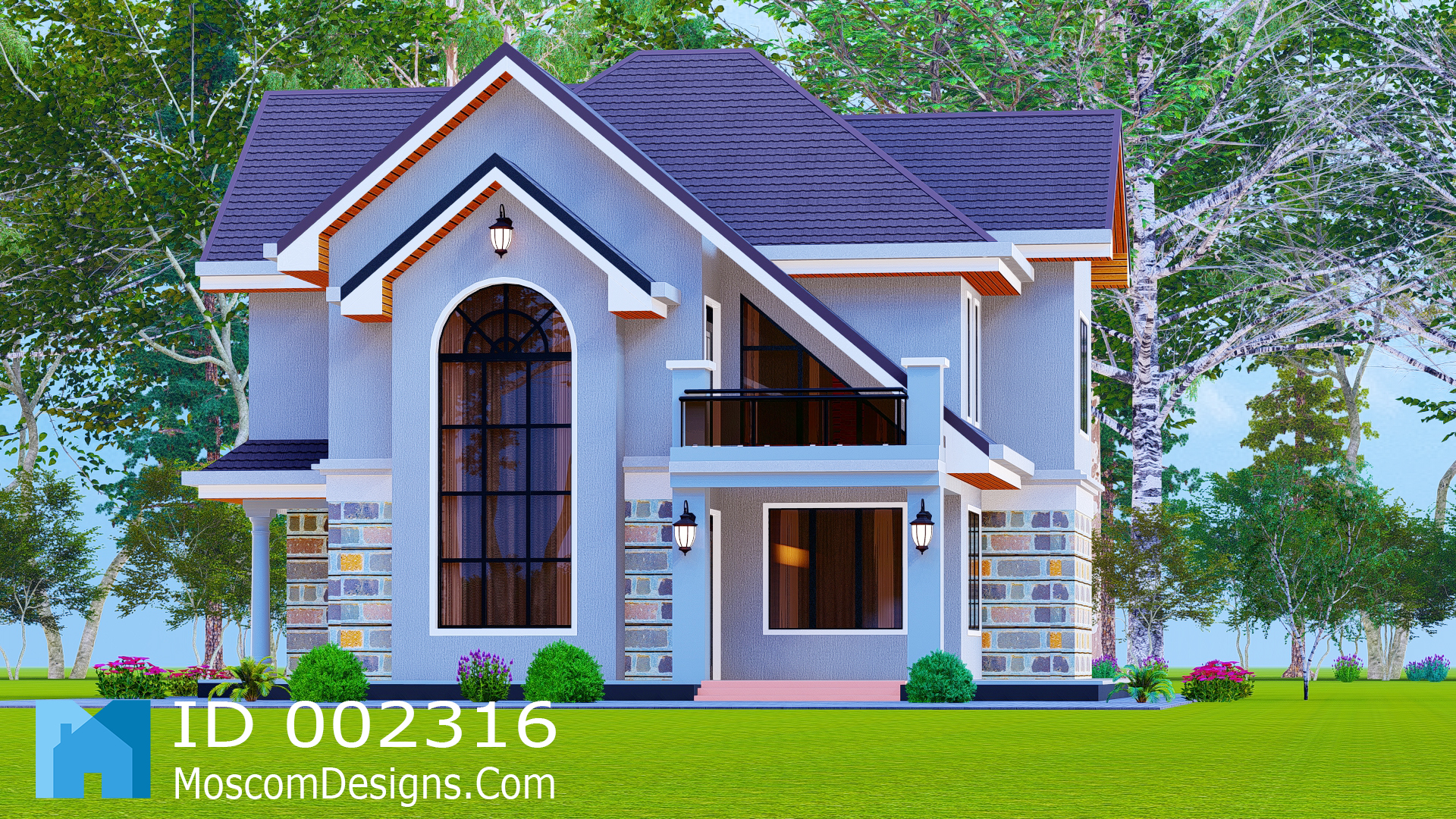 Modern 4Bedroom House Plan – Stylish Family Home | ID 2316