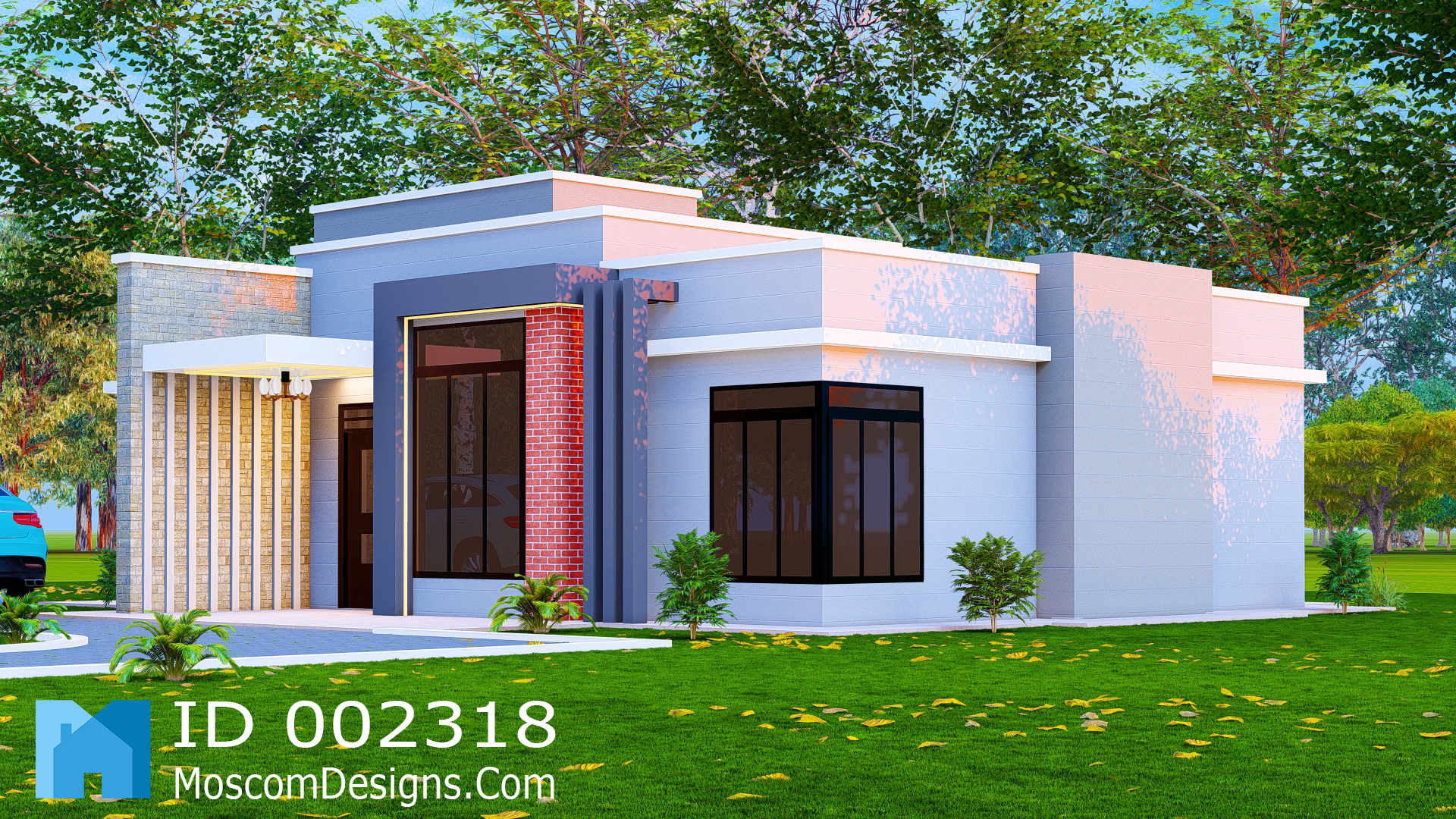 3-Bedroom House Plan – Contemporary Home Design | ID 2318