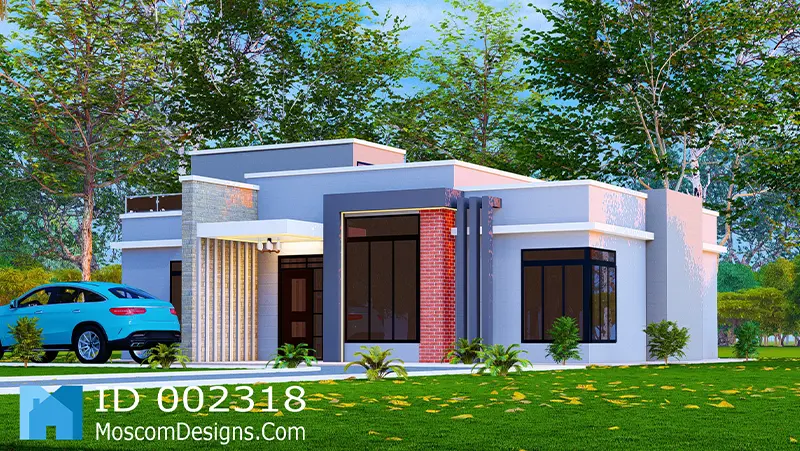 3-Bedroom House Plan – Contemporary Home Design | ID 2318
