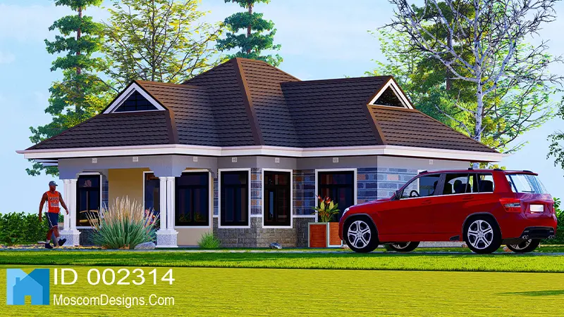 Duplex 3 Bedroom Plan Affordable House Design ID 2314 +254703721899