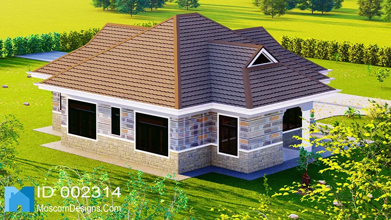 Duplex 3 Bedroom Plan Affordable House Design ID 2314 +254703721899