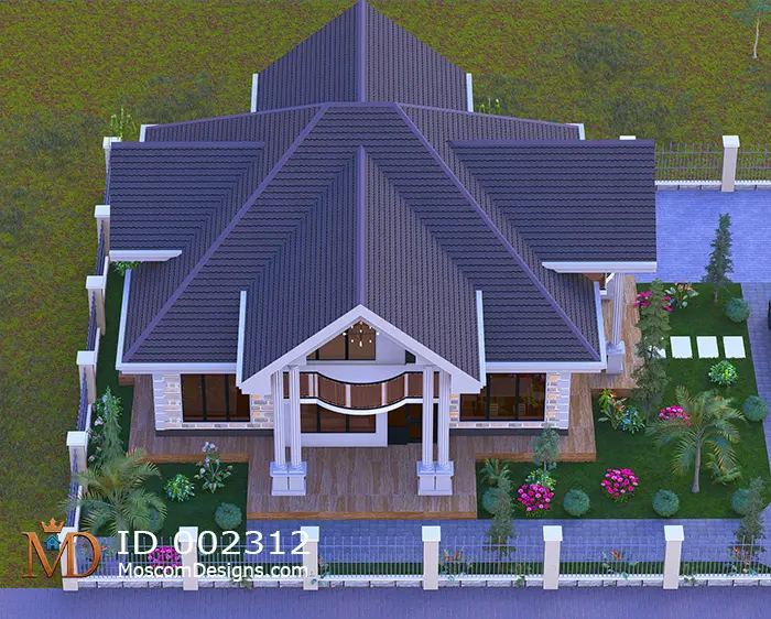 Elegant 4-Bedroom House Plan with Modern Comfort ID 2312