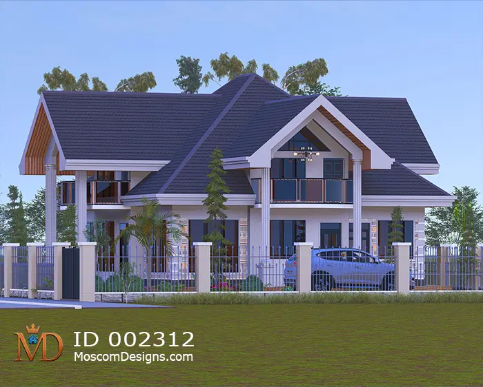 Elegant 4-Bedroom House Plan with Modern Comfort ID 2312