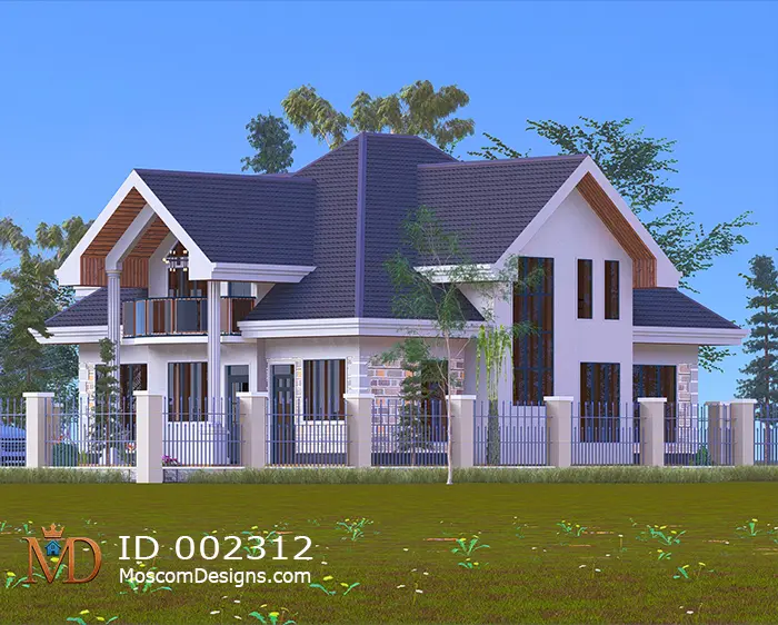 Elegant 4-Bedroom House Plan with Modern Comfort ID 2312