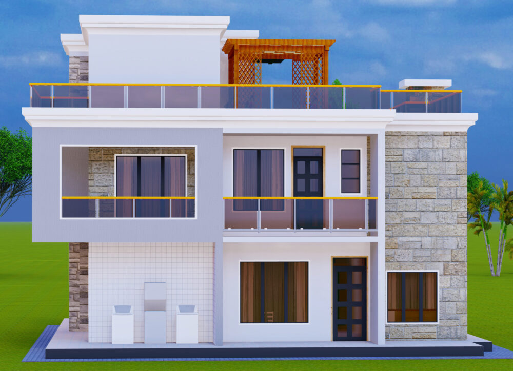 4-Bedroom House Plan – Modern Spacious 2-Story Home Design