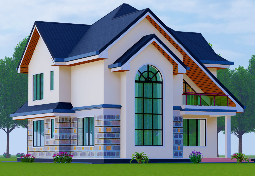 Modern 4Bedroom House Plan – Stylish 2-Story Family Home