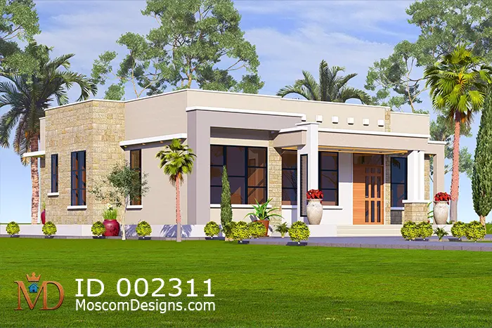 Modern 3-Bedroom House Design – Elegant, Spacious | ID 2311