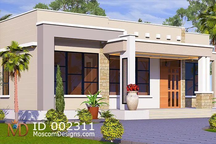 Modern 3-Bedroom House Design – Elegant, Spacious | ID 2311