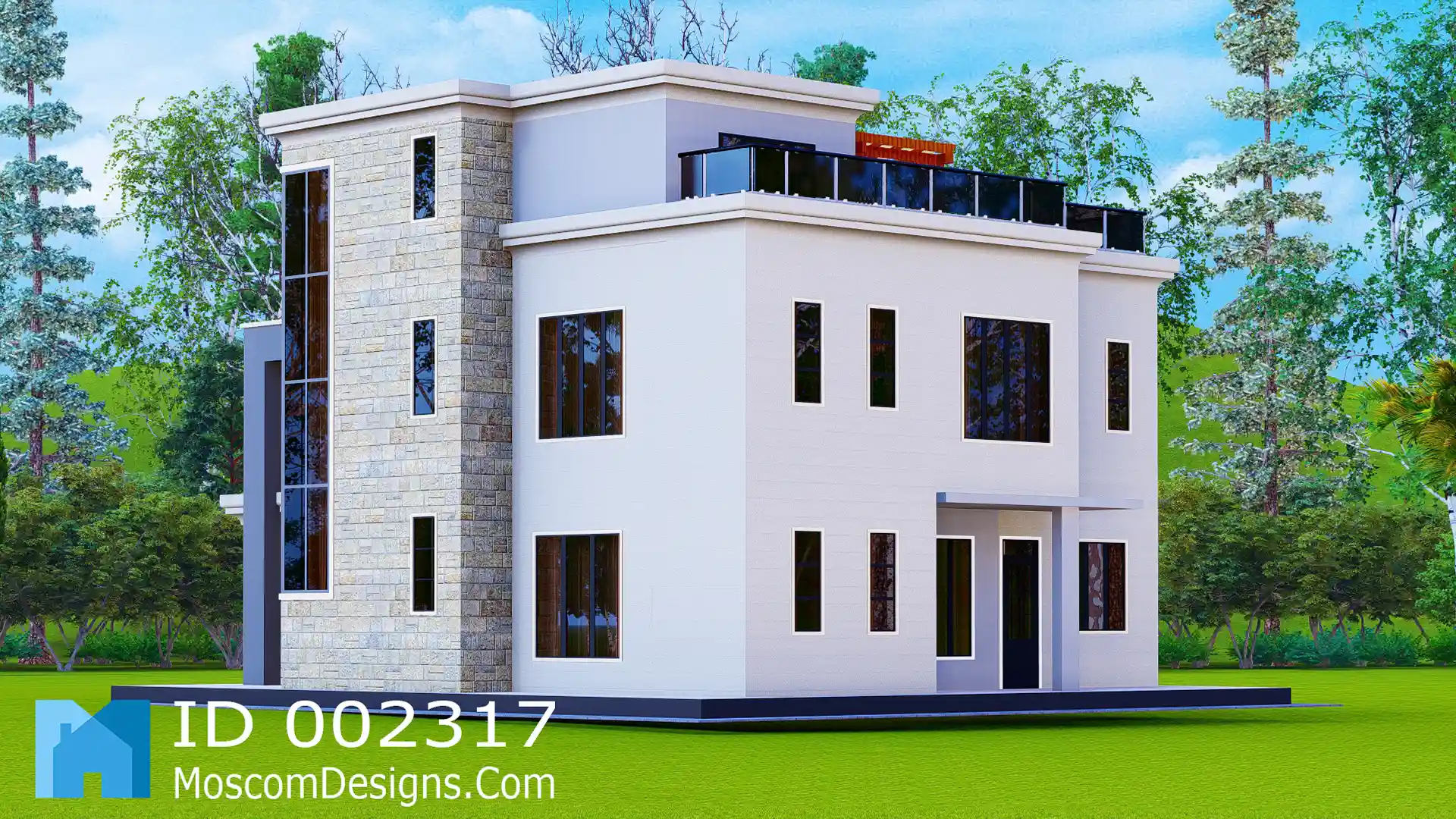 4-Bedroom House Plan – Modern Spacious Home Design | ID 2317