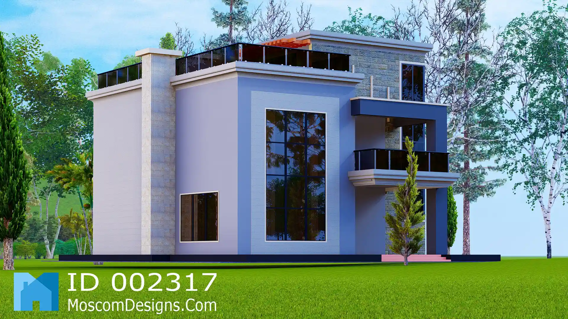 4-Bedroom House Plan – Modern Spacious Home Design | ID 2317