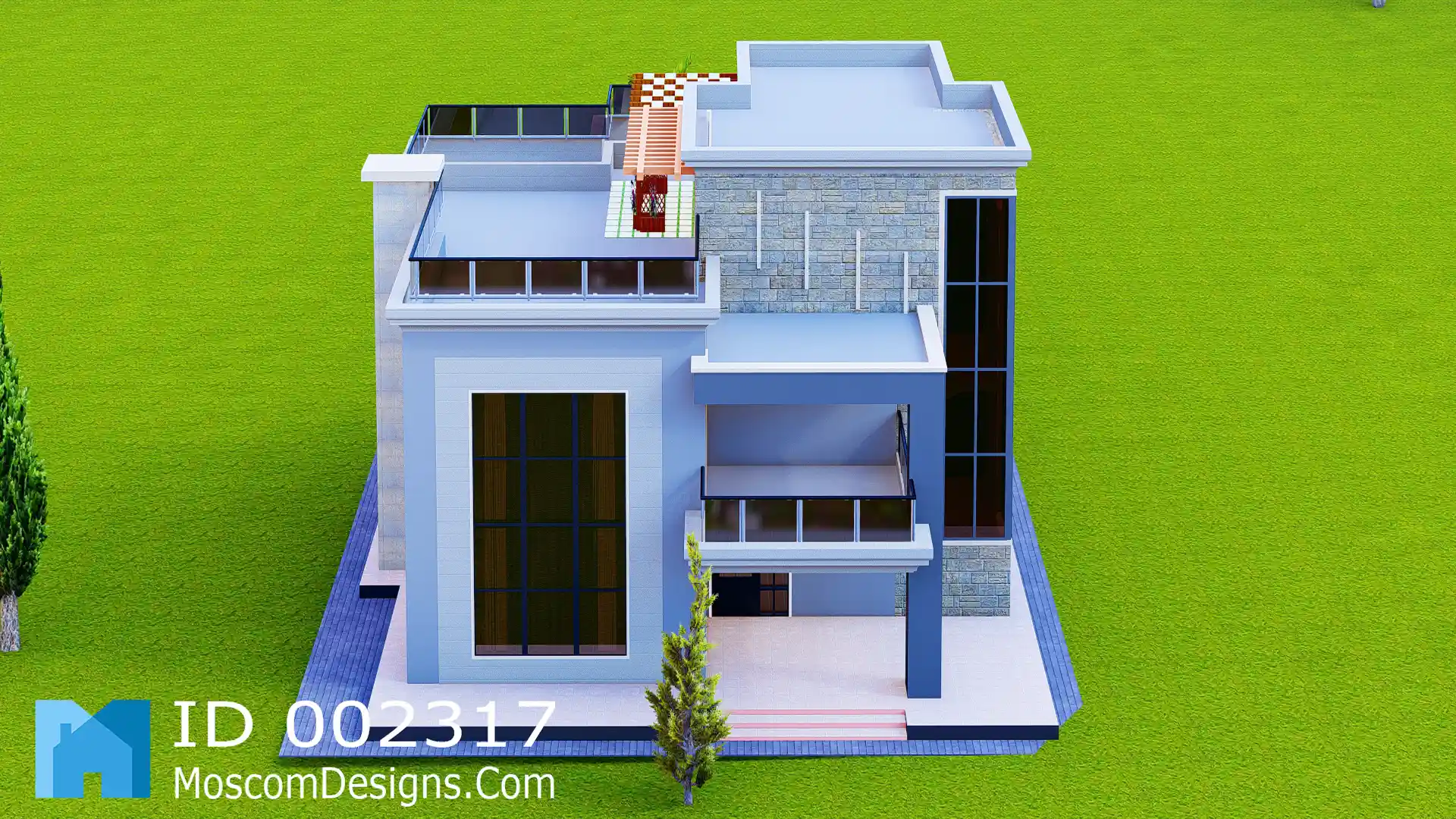 4-Bedroom House Plan – Modern Spacious Home Design | ID 2317