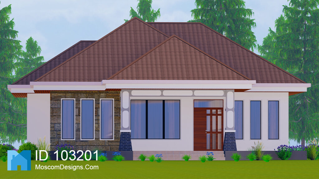 3 Bedrooms Country House – Modern African Design | ID 103201