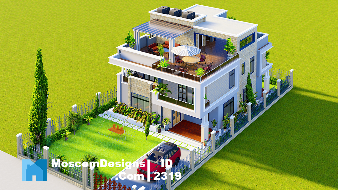 Elegant 5Bedroom Maisonette Plan