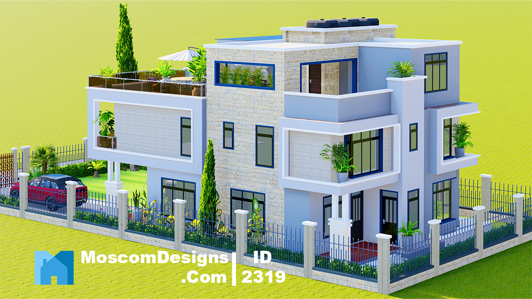 Elegant 5Bedroom Maisonette Plan