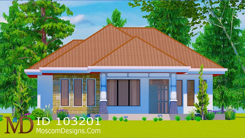 3 Bedrooms Country House – Modern African Design | ID 103201