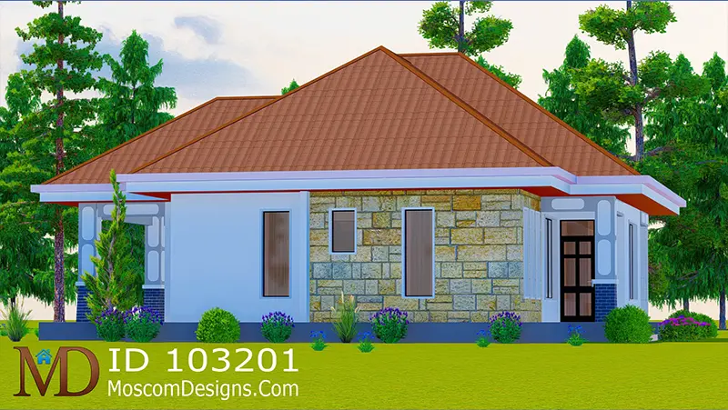 3 Bedrooms Country House – Modern African Design | ID 103201