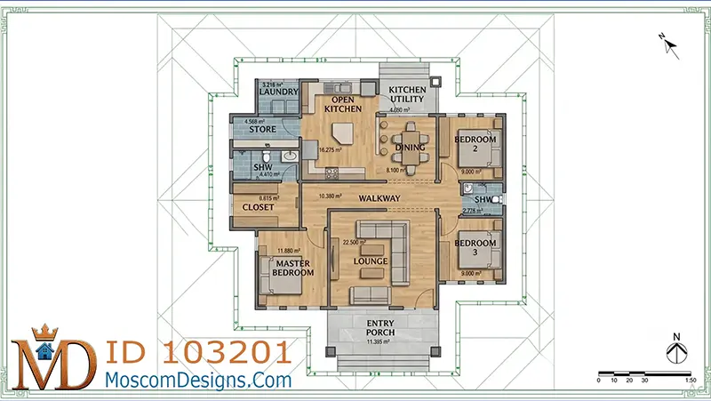 3 Bedrooms Country House Modern African Design ID 103201 Photo +254703721899