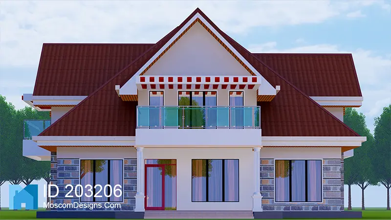 4 Bedroom Maisonette Plan Modern Home Design Style ID 203206 +254703721899